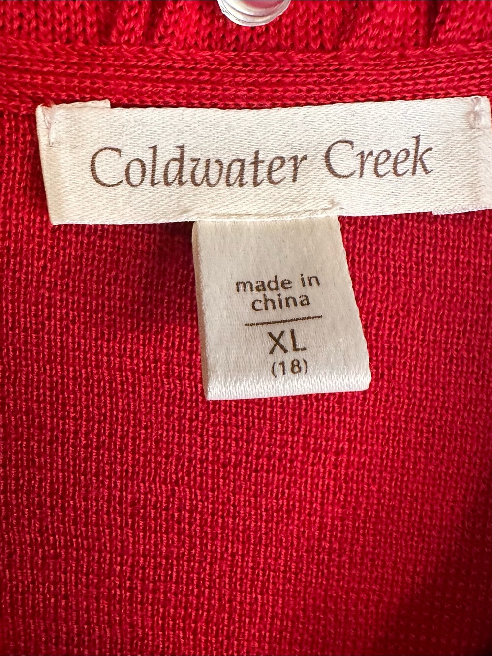 Coldwater Creek Vibrant Red Knit Top with Double Breast Detail - Picture 4 of 7